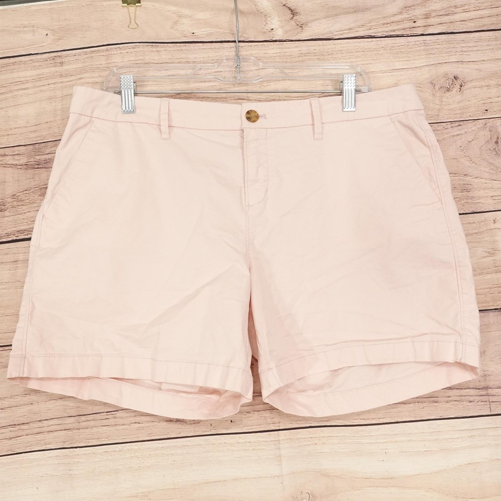 Old Navy Chino Shorts Womens Size 12 Pink Twill 36 Waist 5 Inseam Stretch